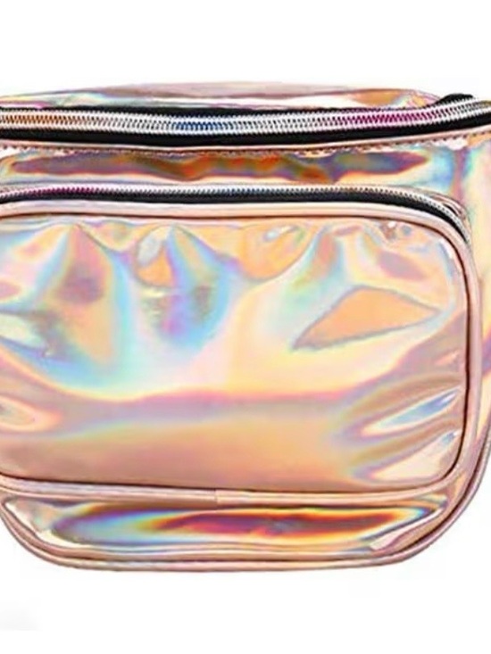 Handbags - Holographic Iridescent Fanny Pack - Multi-Color